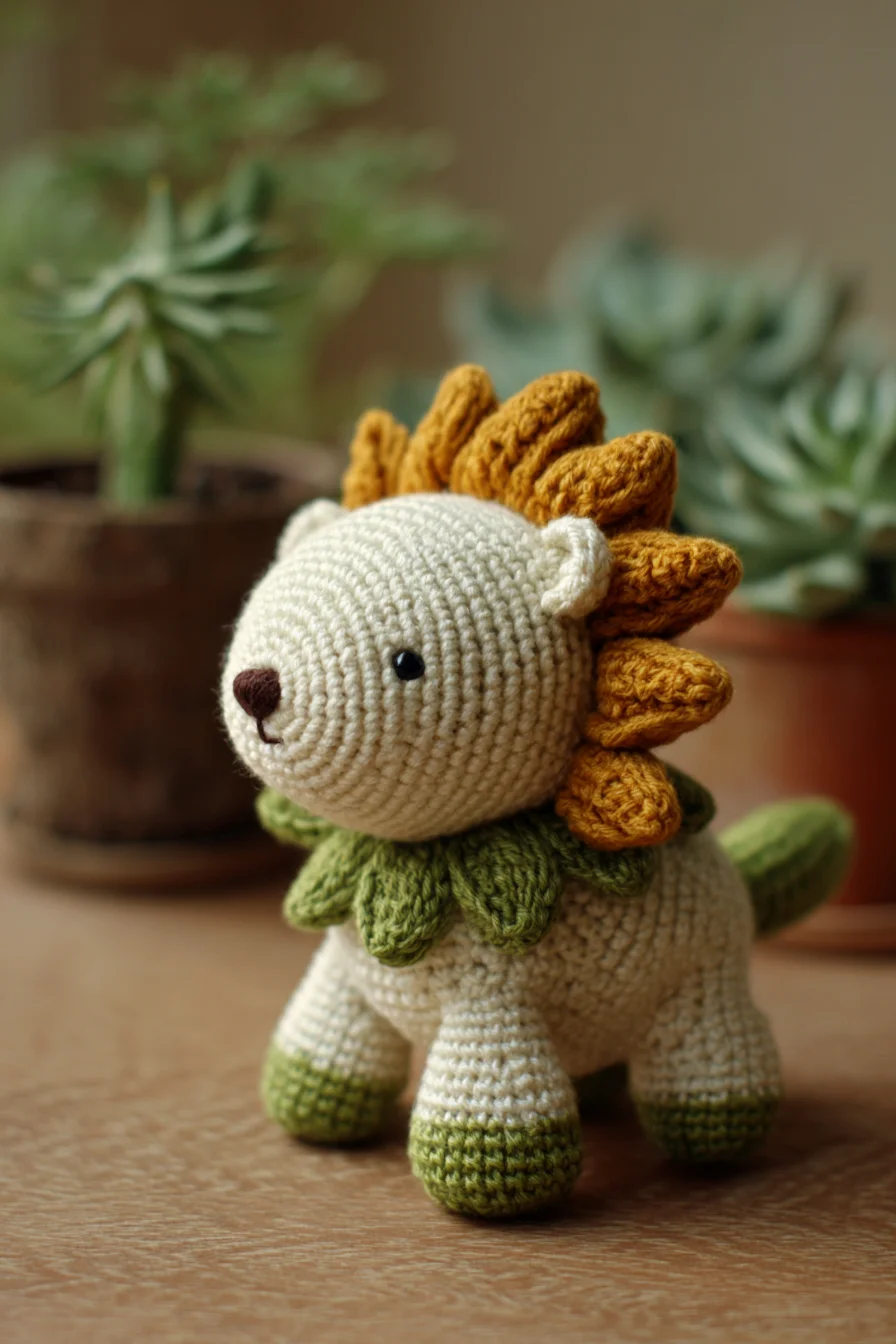Amigurumi Crochet Lion Plush — Sunflower Mane Toy Pattern