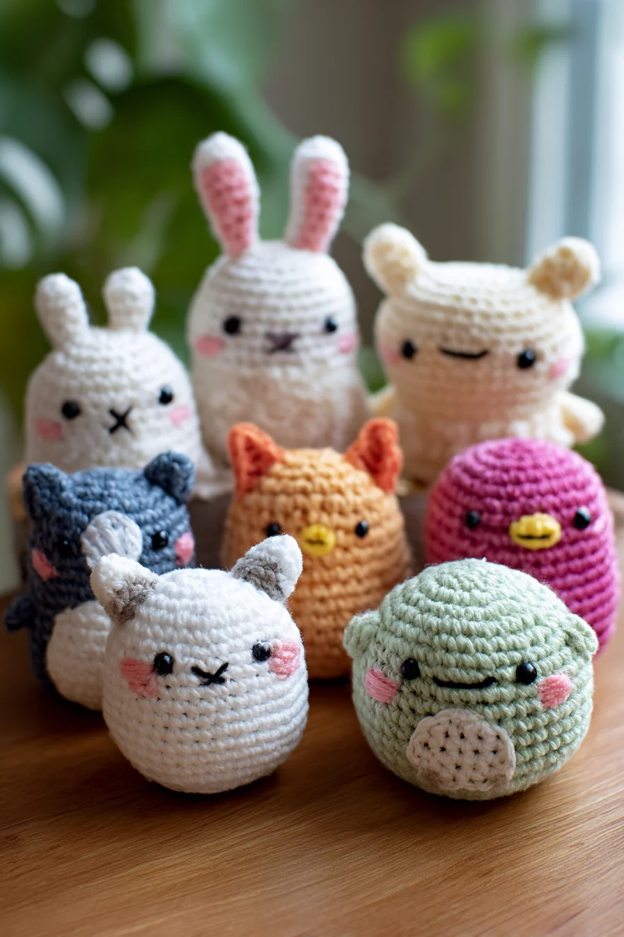 Amigurumi Crochet Mini Animal Plushies — Round Cute Amigurumi Pattern