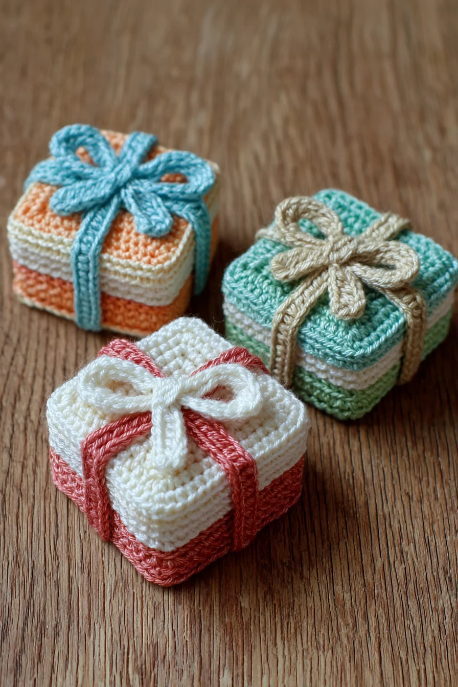 Amigurumi Crochet Mini Gift Boxes — Easy Square Present Pattern