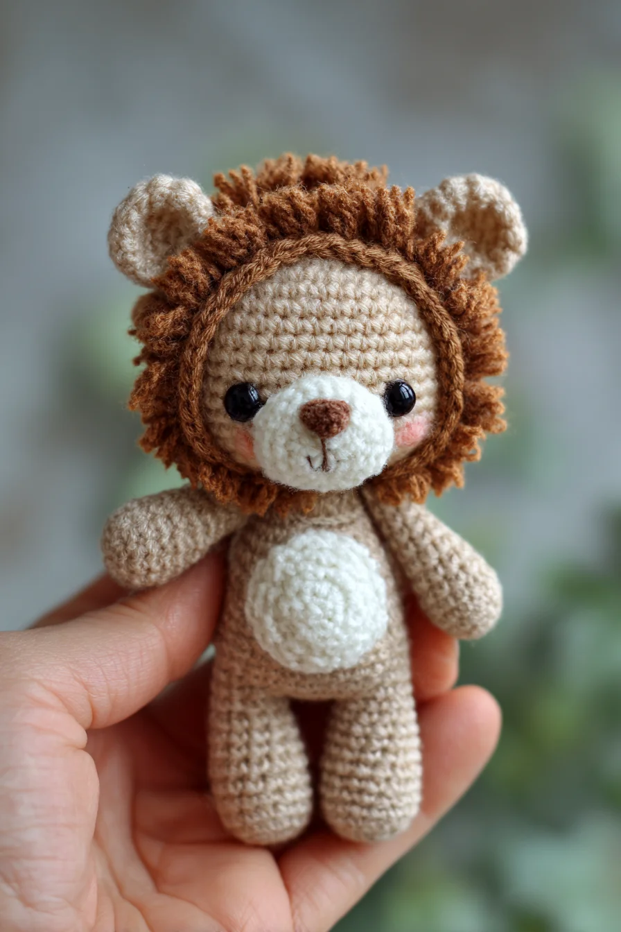 Amigurumi Crochet Mini Lion — Cute Handheld Lion Plush Pattern