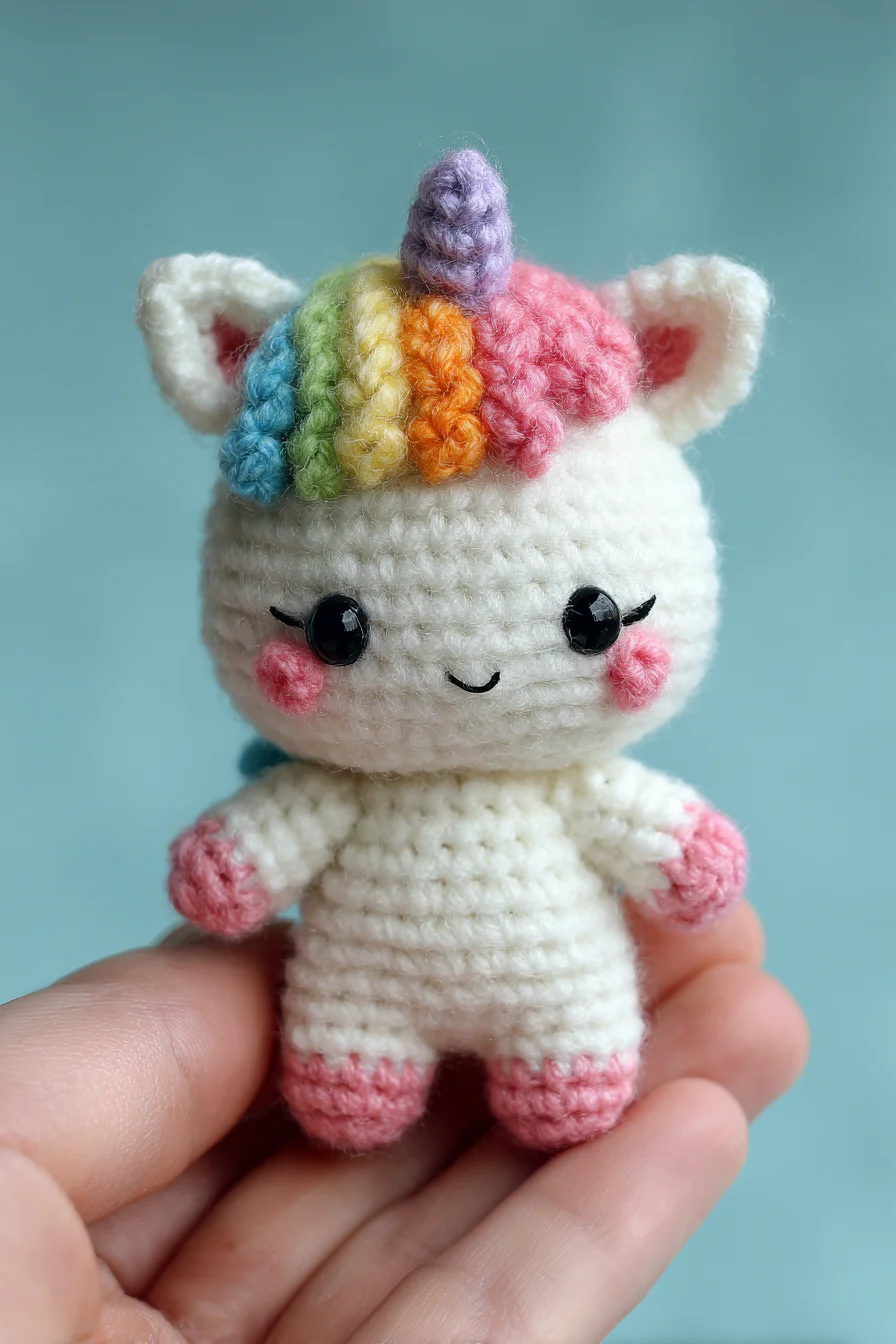 Amigurumi Crochet Mini Unicorn — Cute Rainbow Mane Pattern