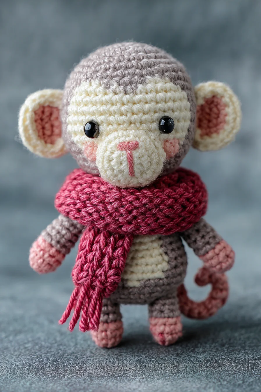 Amigurumi Crochet Monkey — Cute Small Monkey Pattern with Scarf