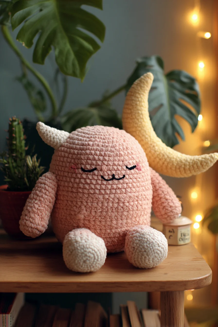Amigurumi Crochet Moon Monster Plush — Chunky Yarn Pattern