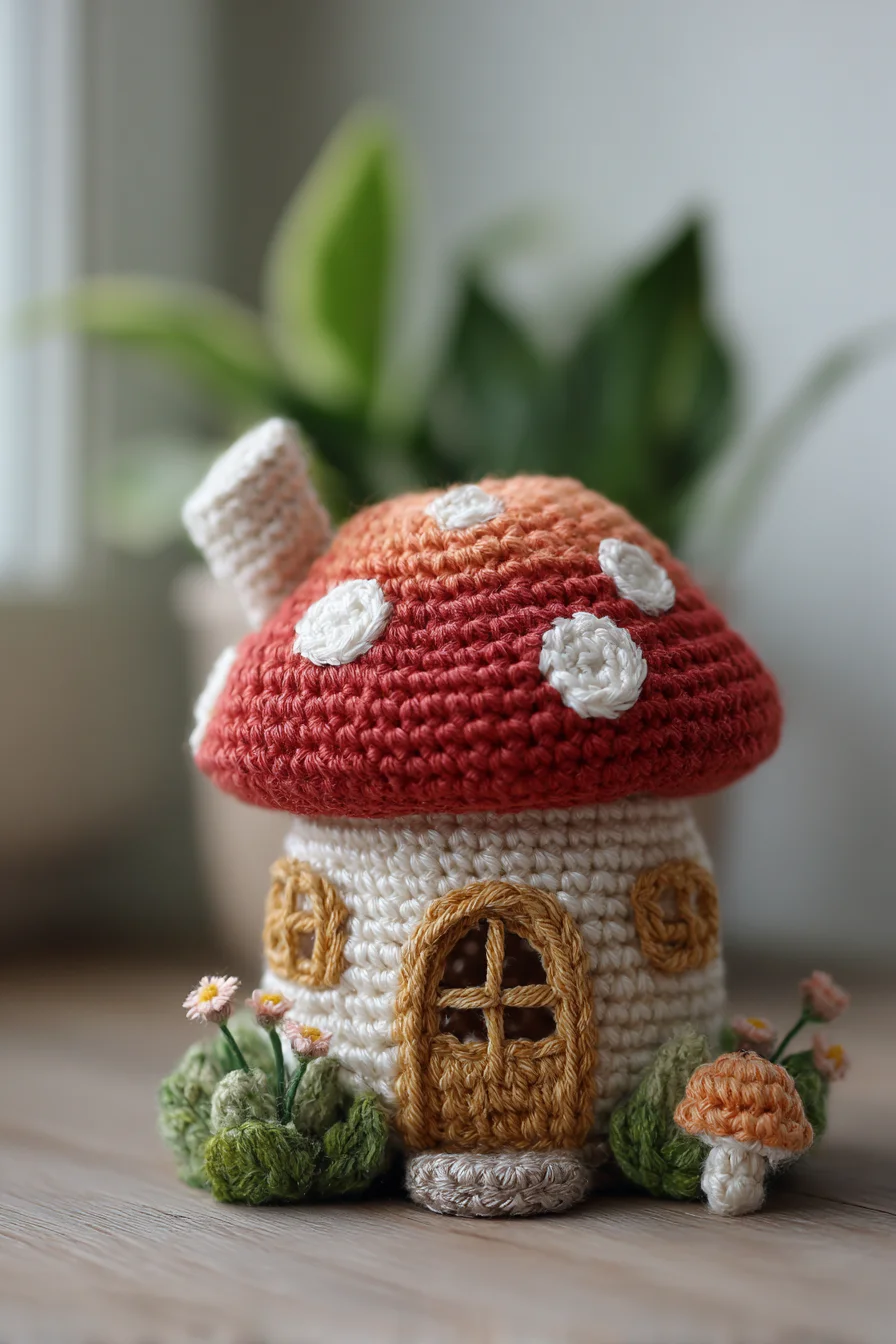 Amigurumi Crochet Mushroom House — Toadstool Toy Pattern