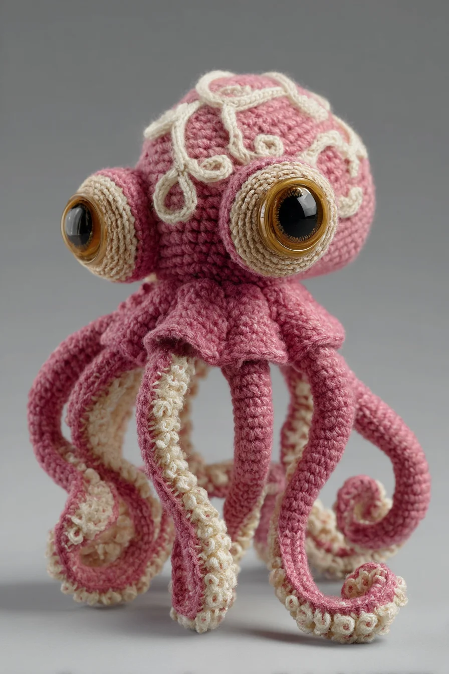 Amigurumi Crochet Octopus — Spiral Tentacles & Decorative Eyes