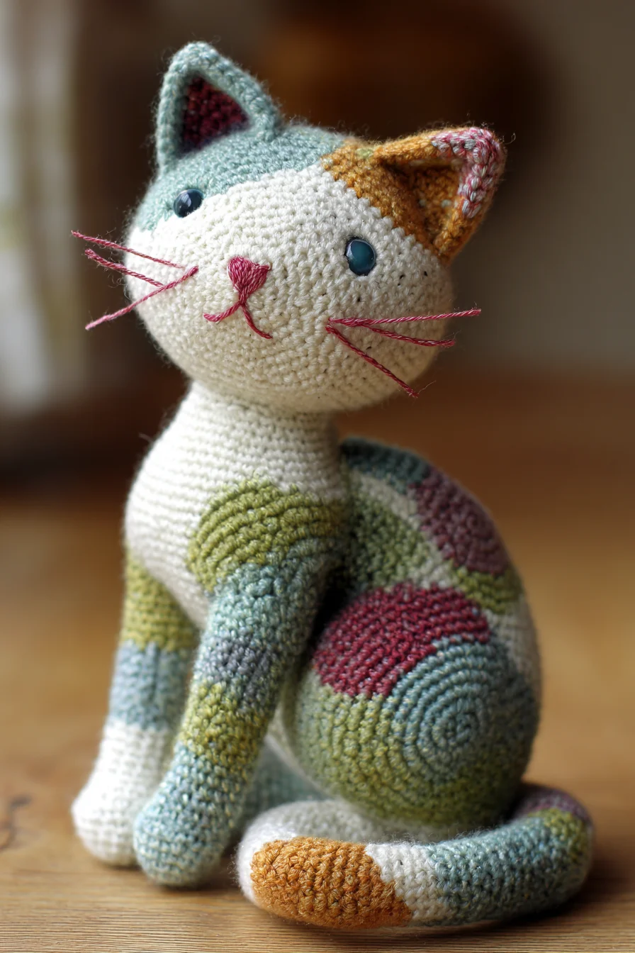 Amigurumi Crochet Patchwork Cat — Soft Toy Pattern for Toymakers