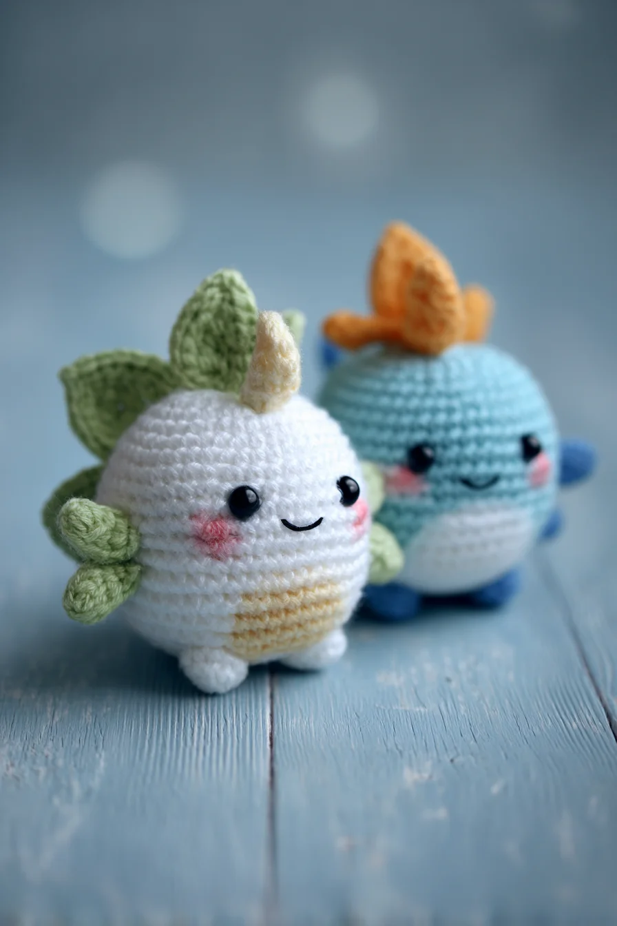 Amigurumi Crochet Plant & Whale Buddies — Cute Round Amigurumi Pattern