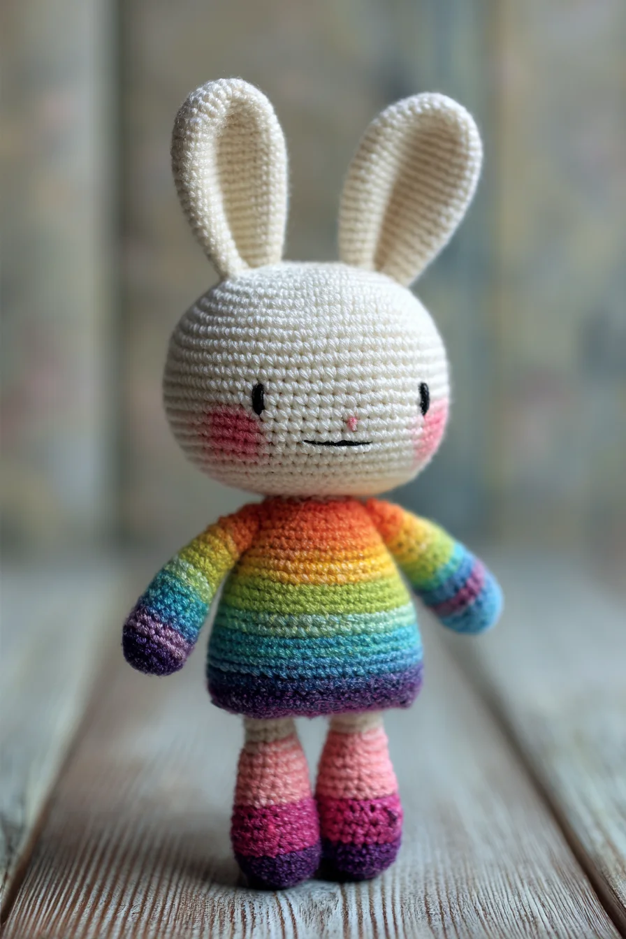 Amigurumi Crochet Rainbow Bunny — Easy-to-Intermediate Plush Pattern