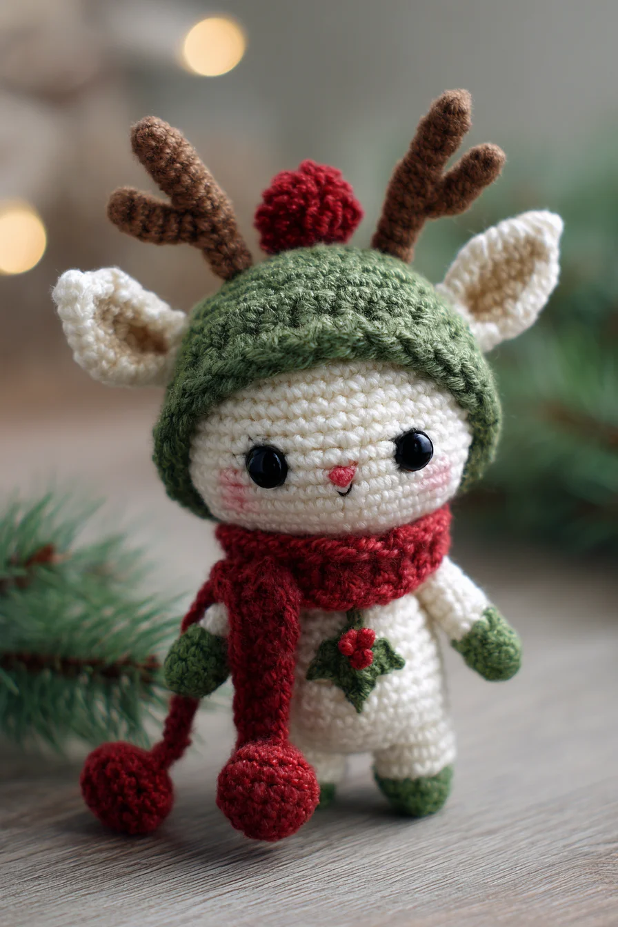 Amigurumi Crochet Reindeer Doll — Festive Mini Plush Pattern