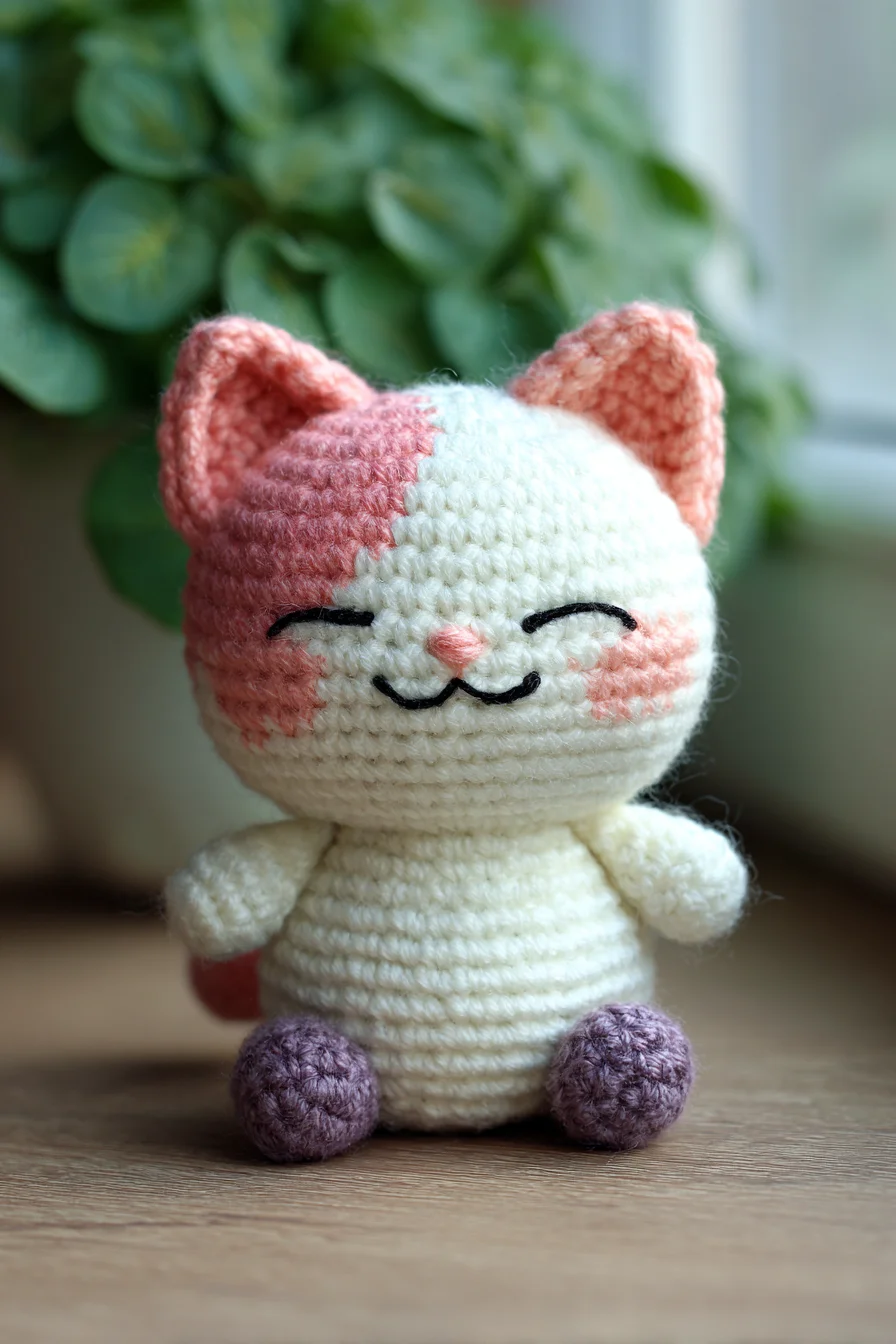 Amigurumi Crochet Sitting Cat — Cute Small Cat Plush Pattern