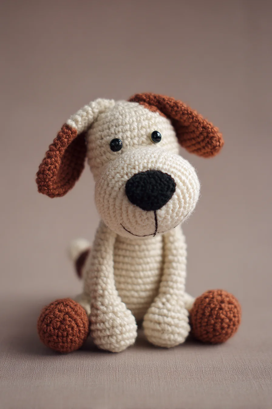 Amigurumi Crochet Sitting Puppy — Easy Dog Toy Pattern