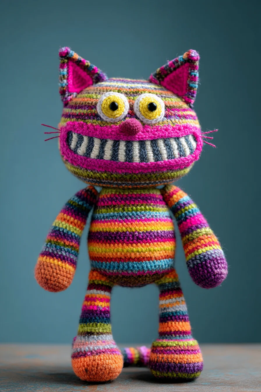 Amigurumi Crochet Striped Cheshire Cat — Playful Cat Plush Pattern
