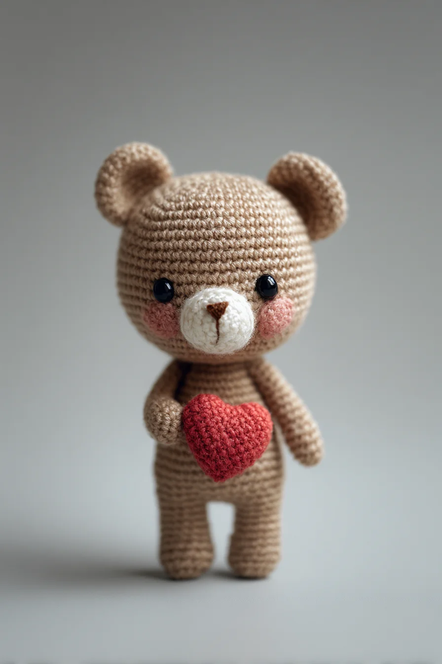 Amigurumi Crochet Teddy Bear Pattern — Heart-Holding Cute Plush