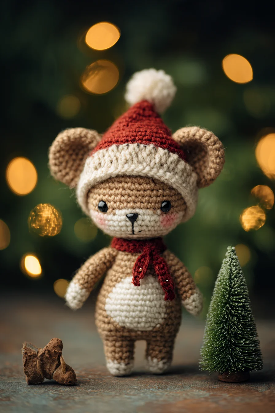 Amigurumi Crochet Teddy with Santa Hat - Cute Holiday Bear Pattern