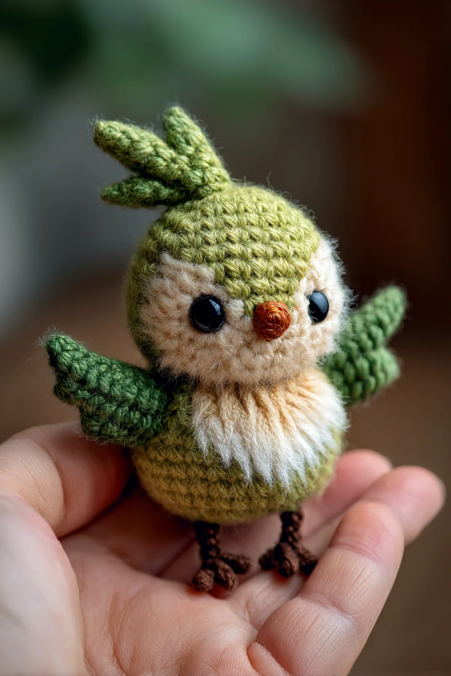 Amigurumi Crochet Tiny Green Bird — Cute Bird Amigurumi Pattern