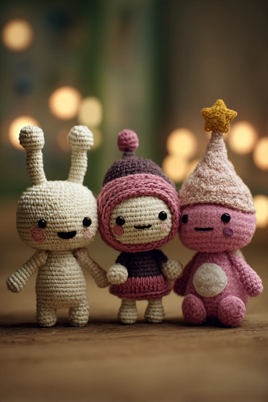 Amigurumi Crochet Trio: Bunny, Hooded Doll & Star‑Hat Friend Pattern