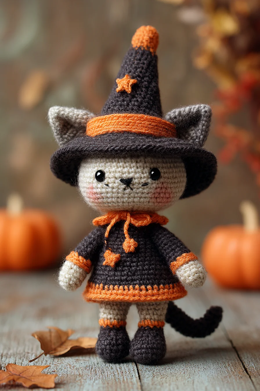 Amigurumi Crochet Witch Cat — Cute Halloween Cat Doll