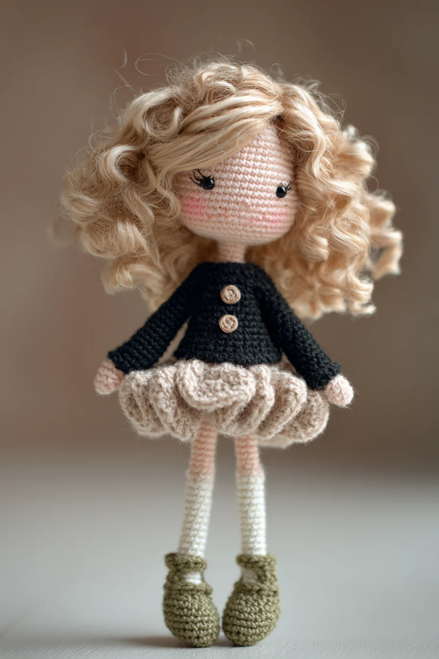 Amigurumi Curly‑Haired Doll Crochet Pattern — Doll, Outfit & Accessories