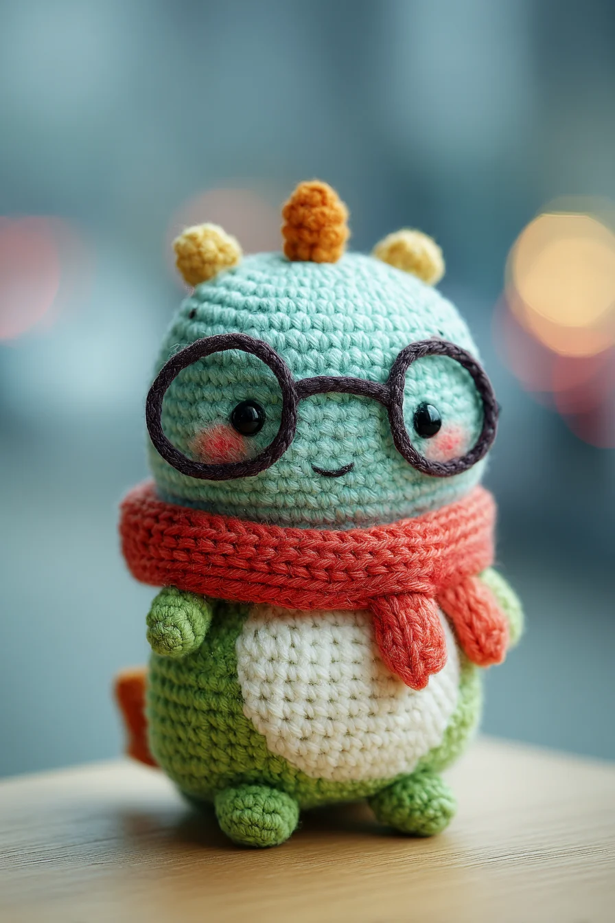 Amigurumi Dino with Scarf — Cute Crochet Toy Pattern