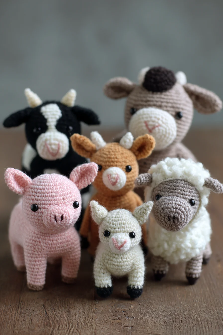 Amigurumi Farm Animals Crochet Pattern — Cute Plush Animal Amigurumi
