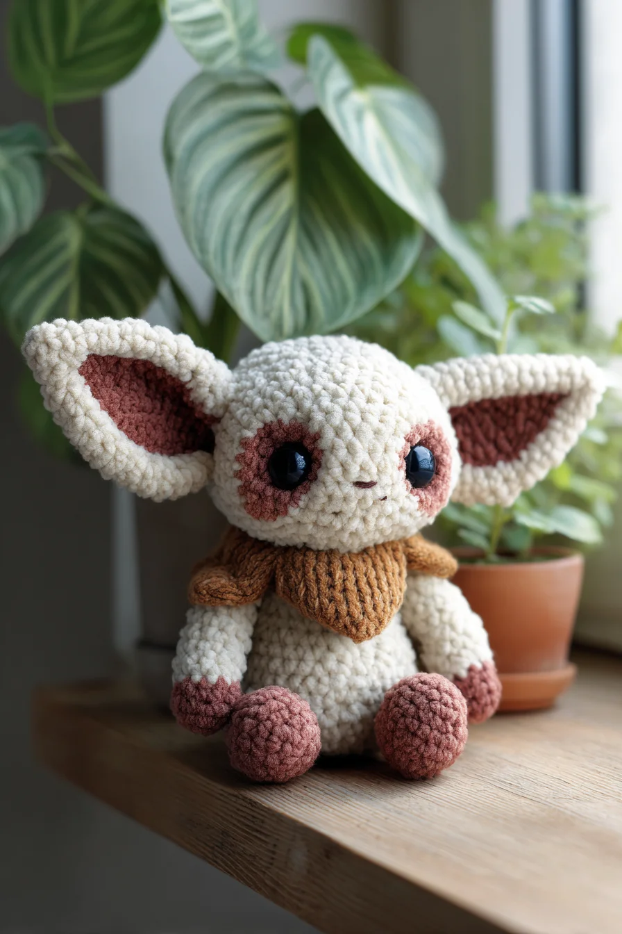 Amigurumi Fluffy-Eared Crochet Toy — Bulky Yarn Plush Pattern