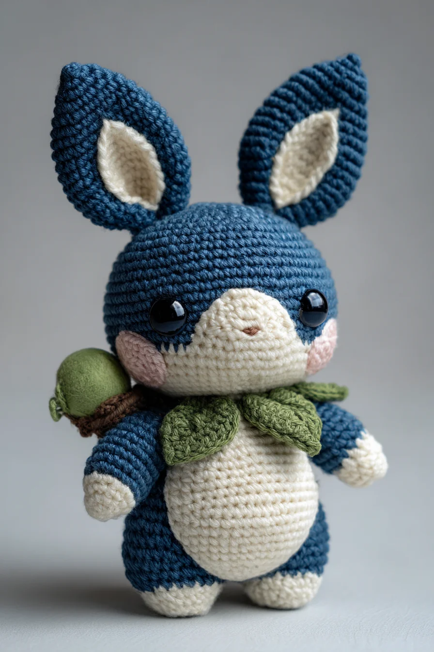 Amigurumi Forest Bunny Crochet Pattern — Cute Plush Toy with Leaf Collar