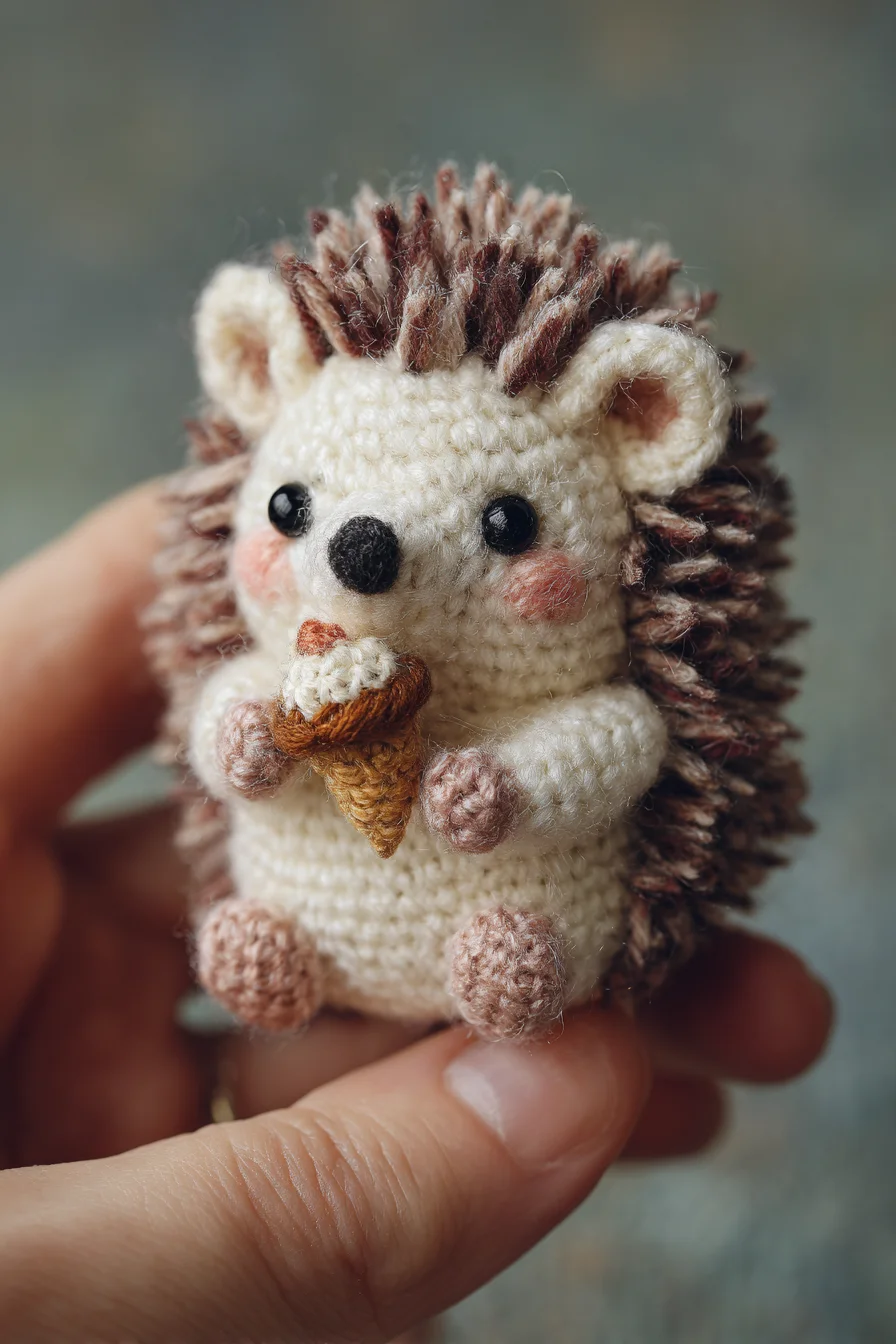 Amigurumi Hedgehog Crochet Pattern - Mini Crochet Hedgehog Plush
