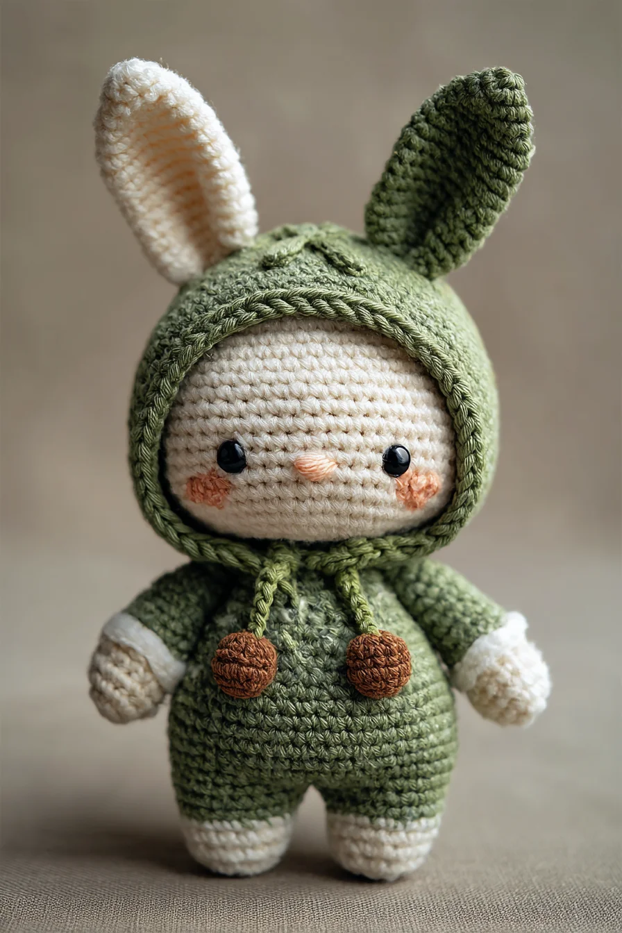 Amigurumi Hooded Bunny Crochet Pattern — Cute Plush Toy (DK Yarn)
