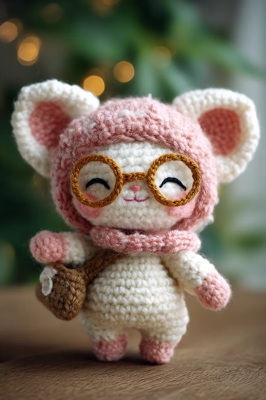 Amigurumi Hooded Mouse with Glasses — Cute Crochet Doll Pattern