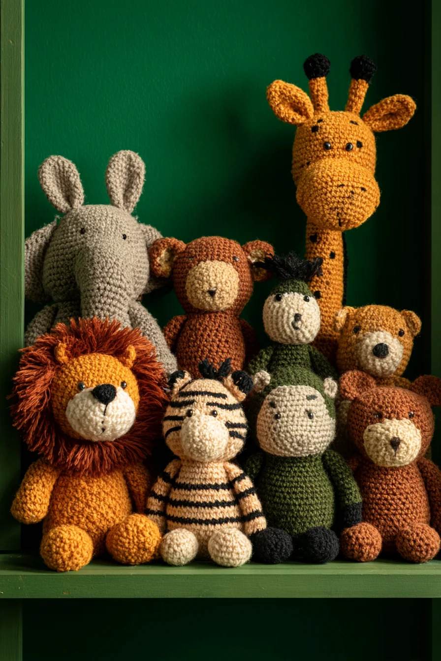 Amigurumi Jungle Animal Crochet Patterns — Lion, Giraffe, Elephant & Friends