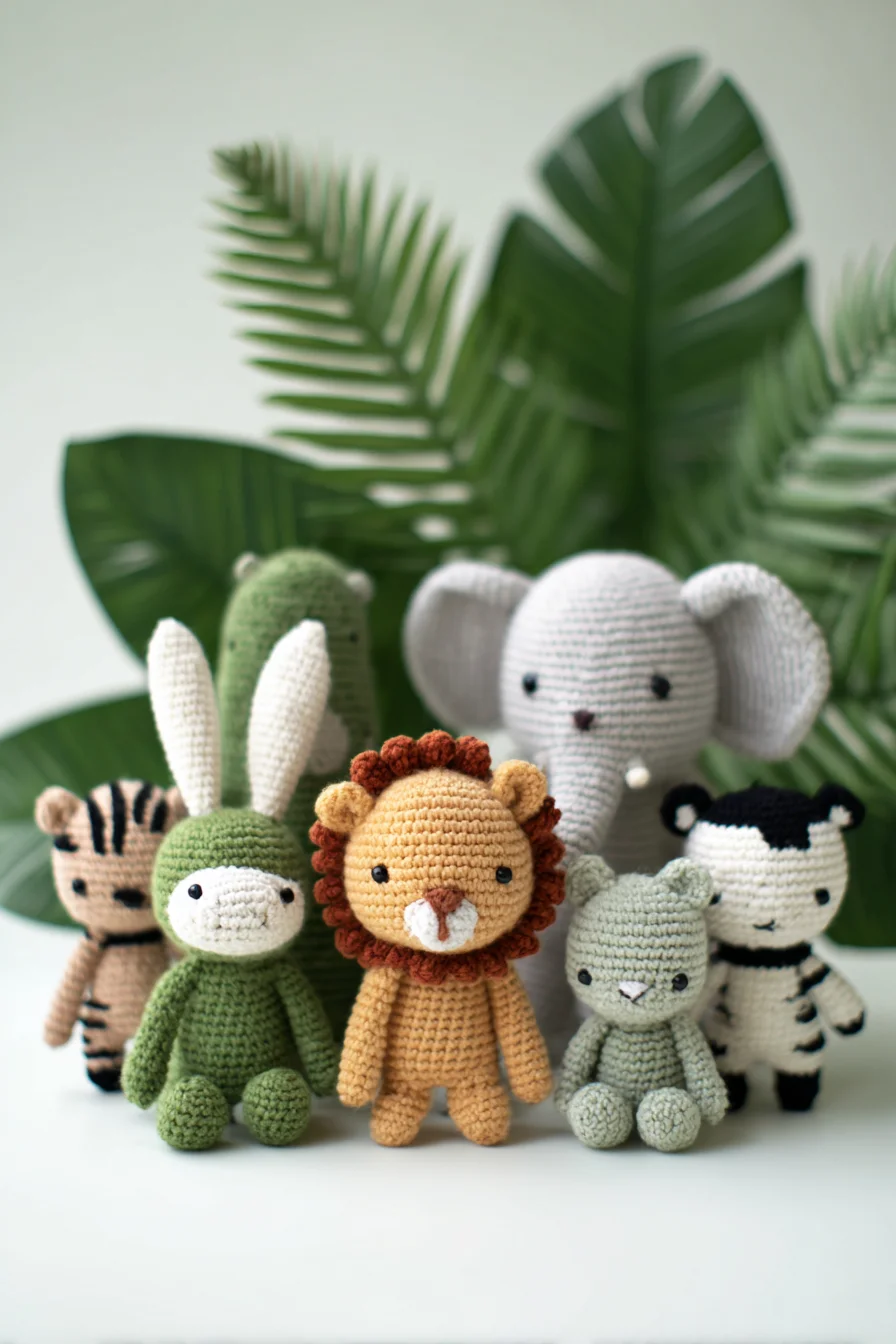 Amigurumi Jungle Animal Crochet Set — Lion, Elephant & Friends Pattern