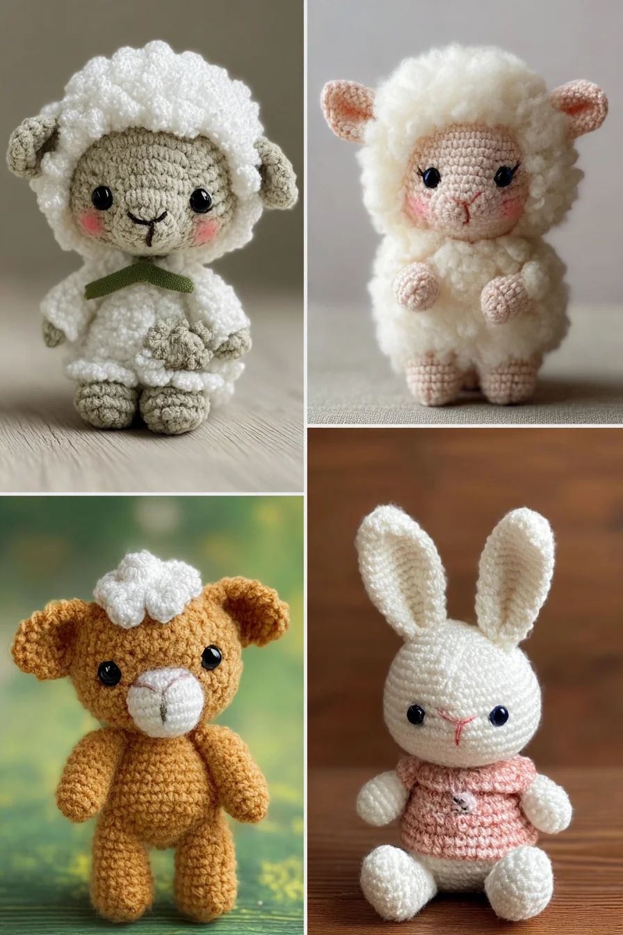 Amigurumi Lamb & Bunny Crochet Pattern — Cute Woolly Plush Toys