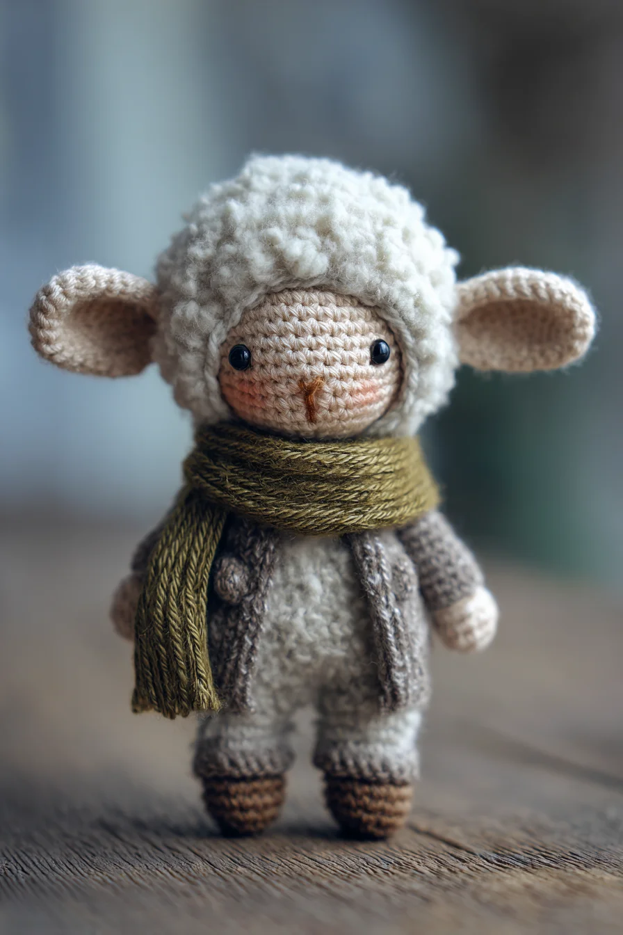 Amigurumi Lamb Crochet Pattern — Cute Sheep Toy with Textured Fleece