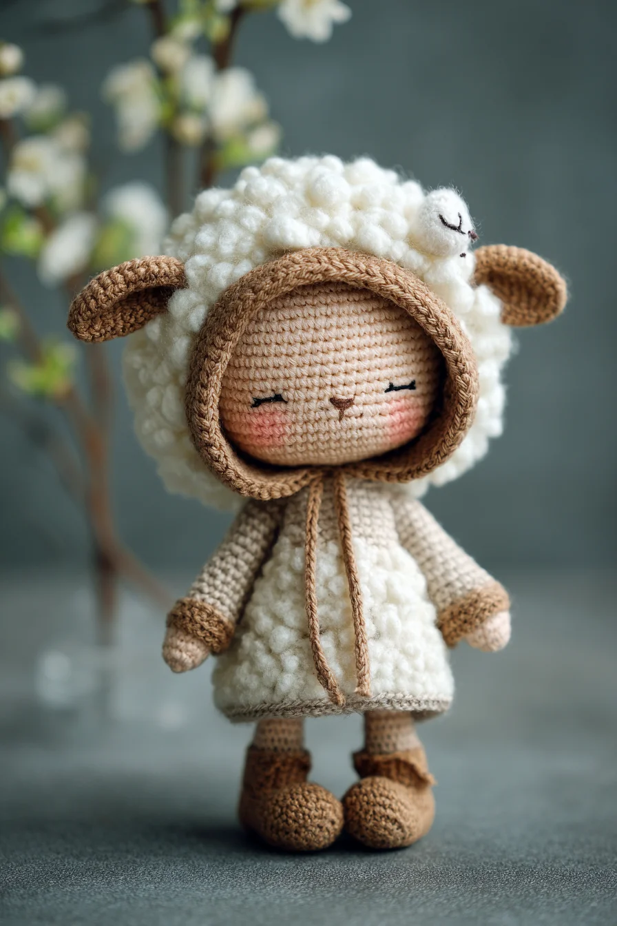 Amigurumi Lamb Doll Crochet Pattern — Cute Sheep Hooded Plushie