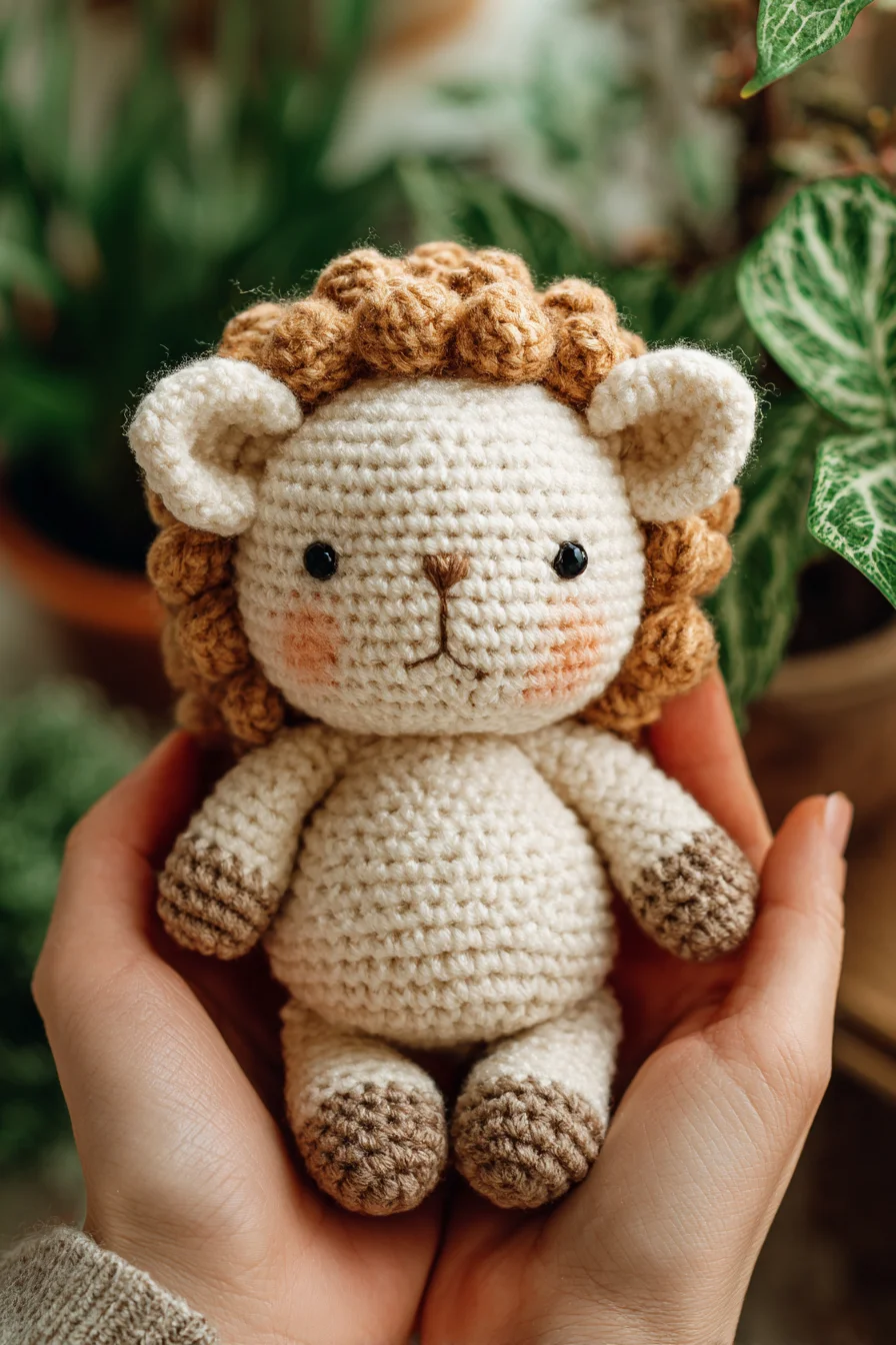 Amigurumi Lion Crochet Pattern — Curly‑Maned Mini Plush (Easy/Intermediate)