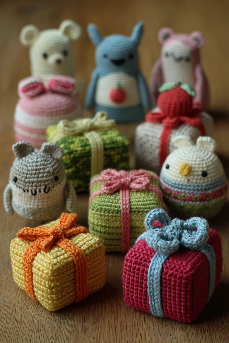 Amigurumi Mini Gift Boxes & Cute Crochet Characters — Small Toy Pattern