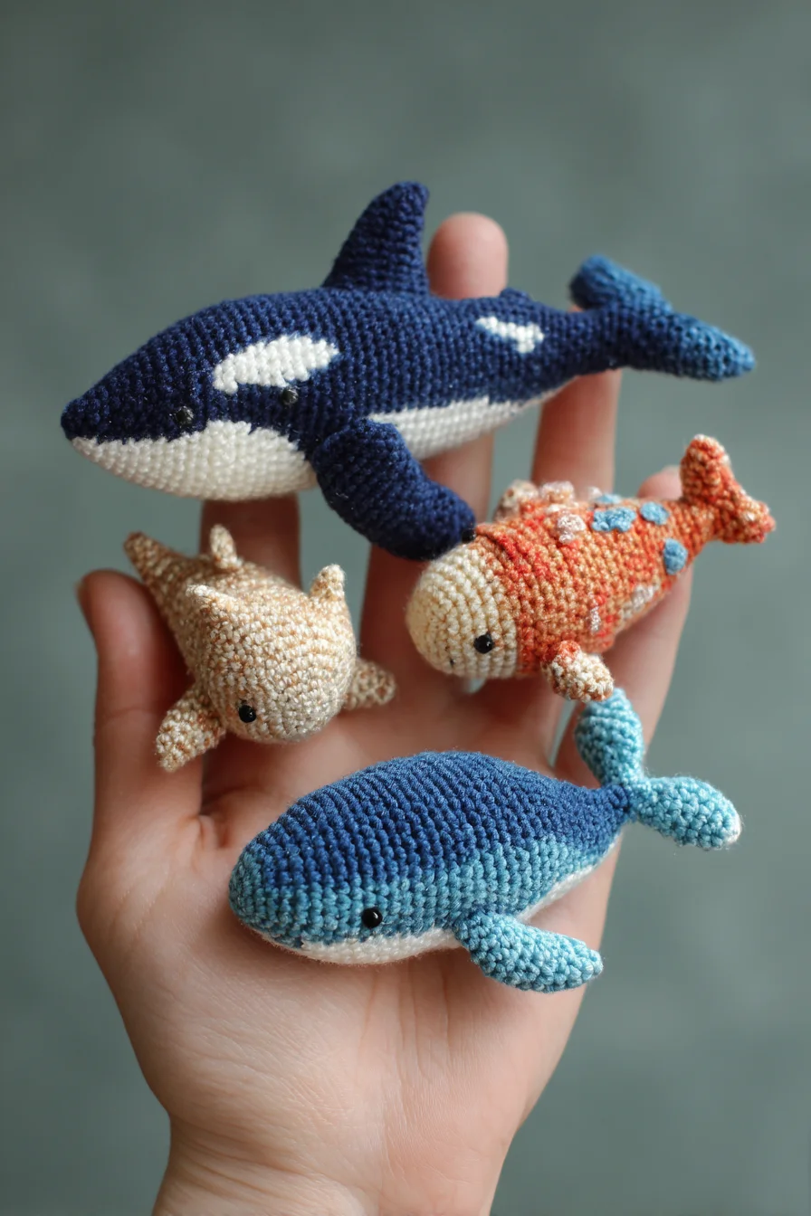Amigurumi Mini Ocean Whales Crochet Pattern — Tiny Whale & Fish Amigurumi