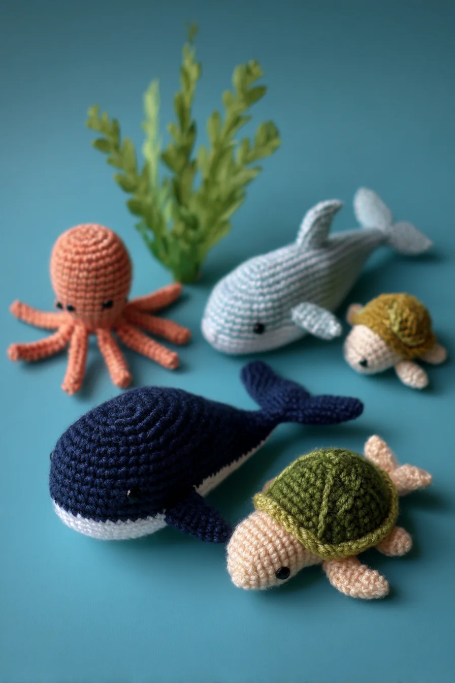 Amigurumi Ocean Friends Crochet Pattern — Whale, Turtle, Octopus