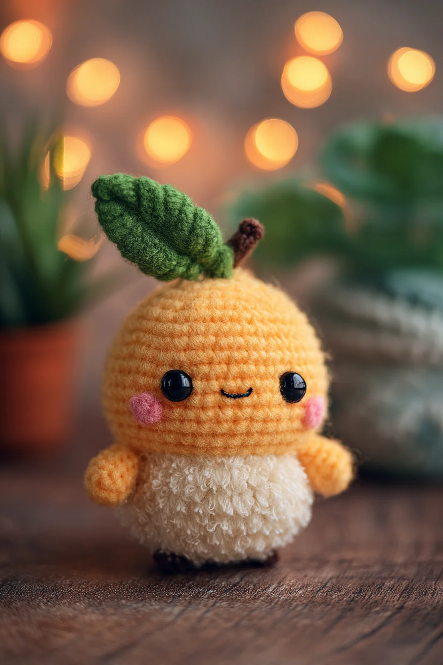 Amigurumi Peach Sprite — Crochet Cute Fruit Plush Pattern