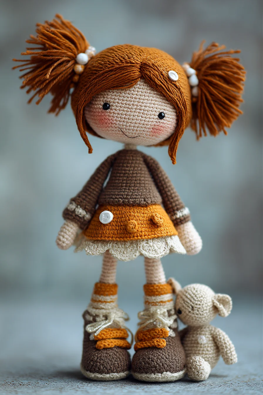 Amigurumi Pigtail Doll Crochet Pattern — Cute Crochet Doll with Dress & Shoes