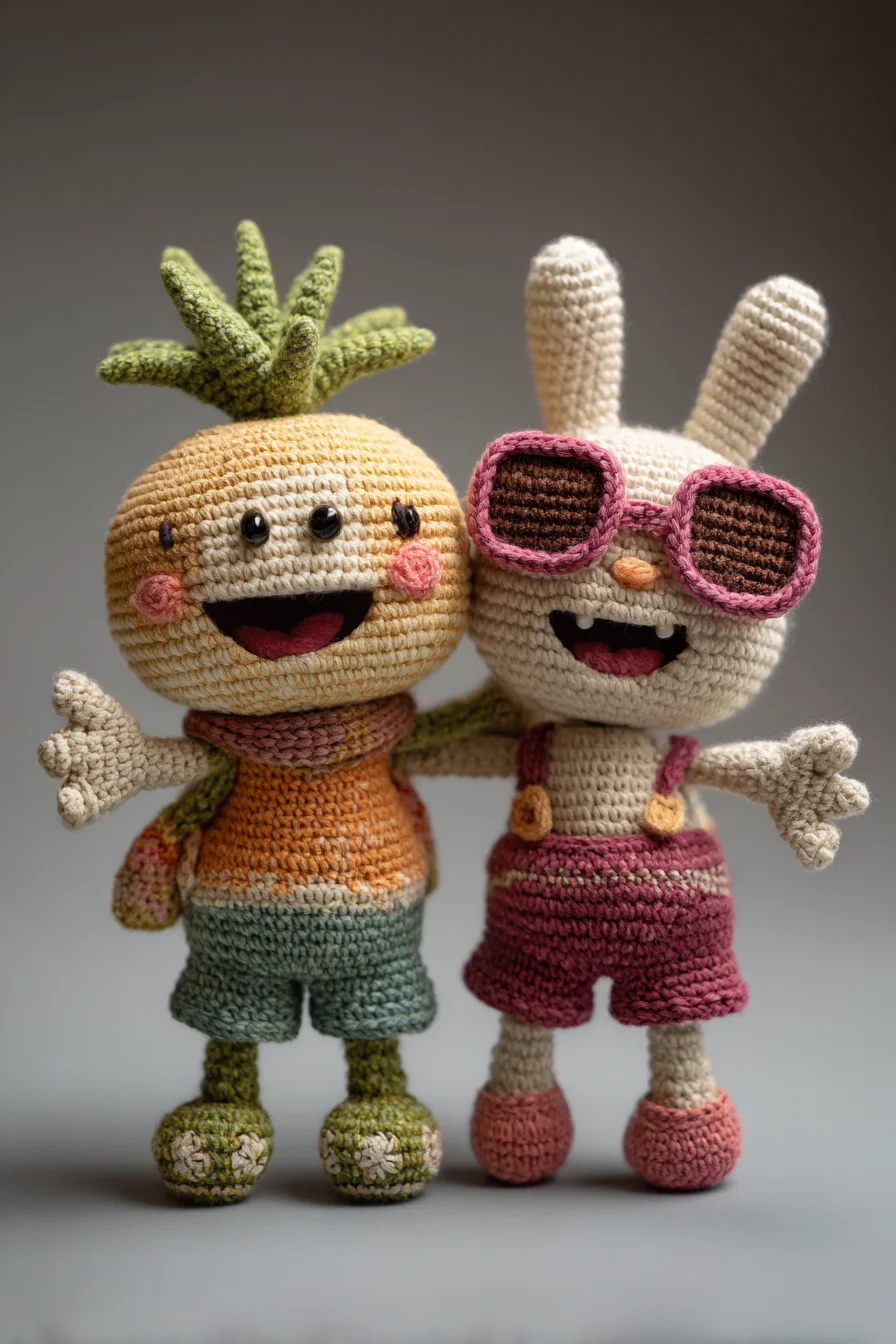 Amigurumi Pineapple & Bunny Crochet Pattern — Cute Toy Duo
