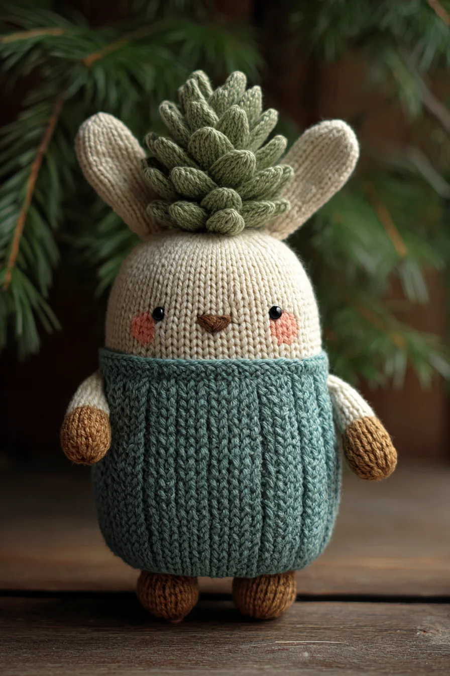 Amigurumi Pinecone Bunny Crochet Pattern — Textured Plush Toy