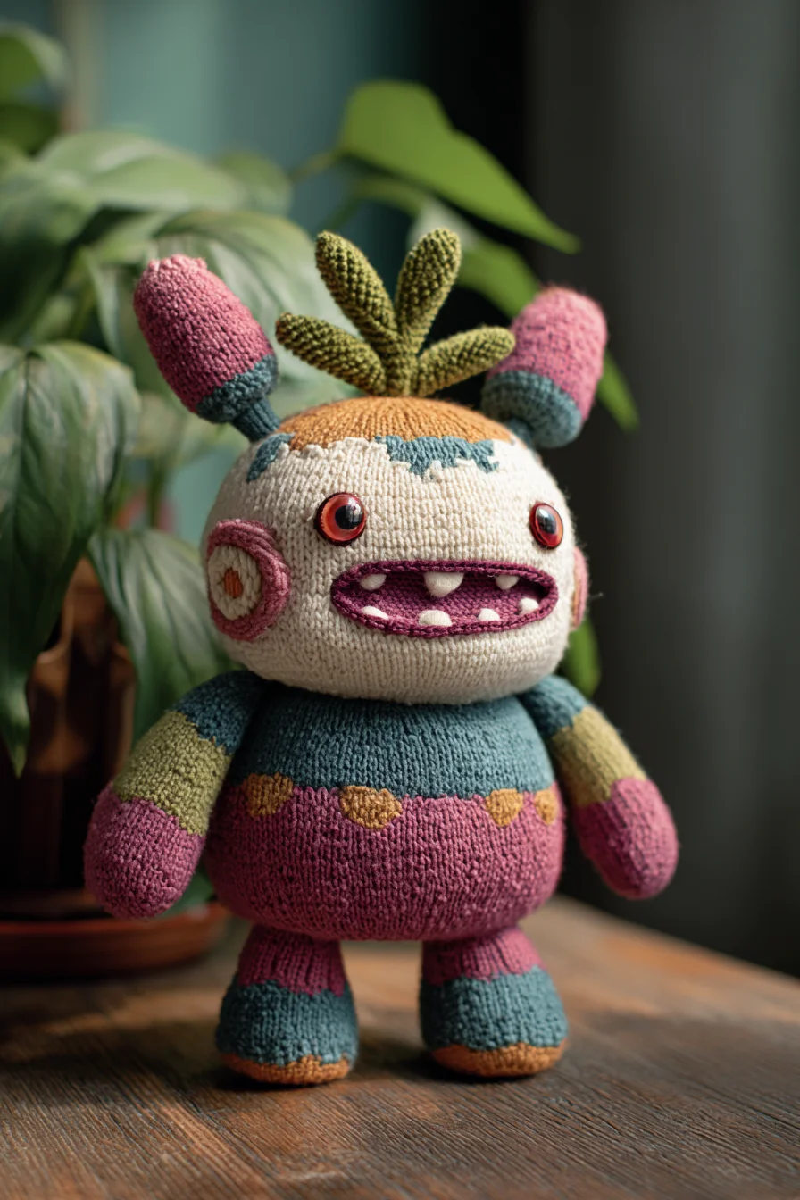 Amigurumi Plant-Top Monster Crochet Pattern – Cute Plush Toy