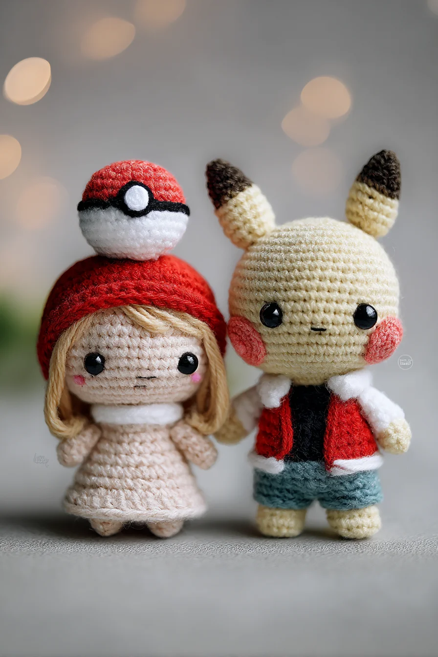 Amigurumi Pocket-Monster & Trainer Crochet Doll Duo — Cute Crochet Pattern