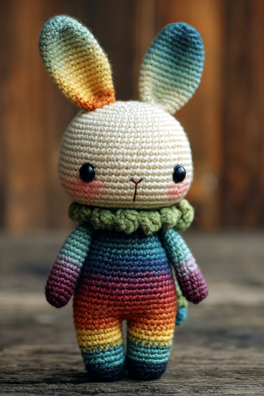 Amigurumi Rainbow Bunny — Crochet Plush Pattern for Toy Making