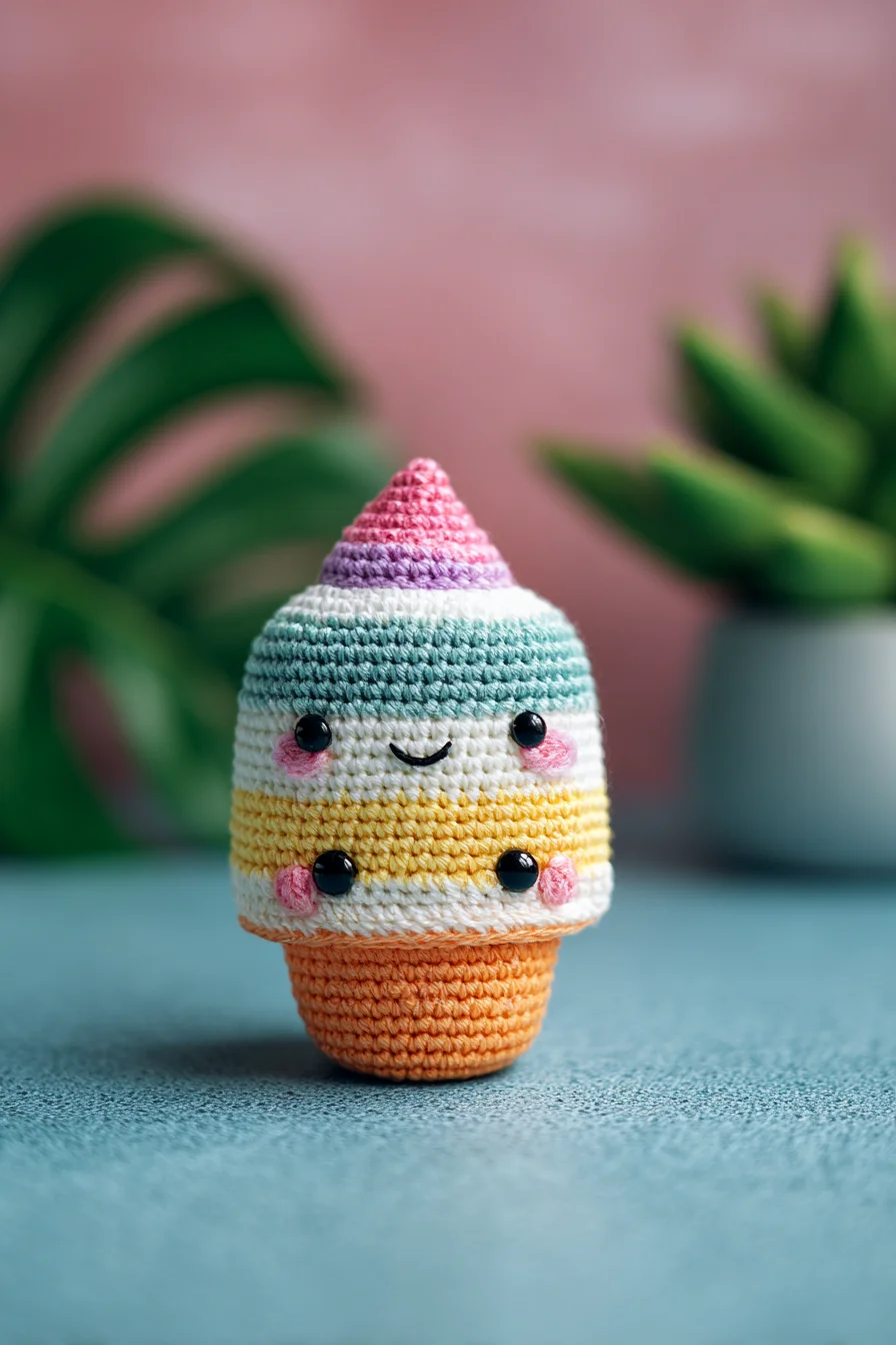 Amigurumi Rainbow Ice Cream Crochet Pattern — Cute Crochet Soft Toy