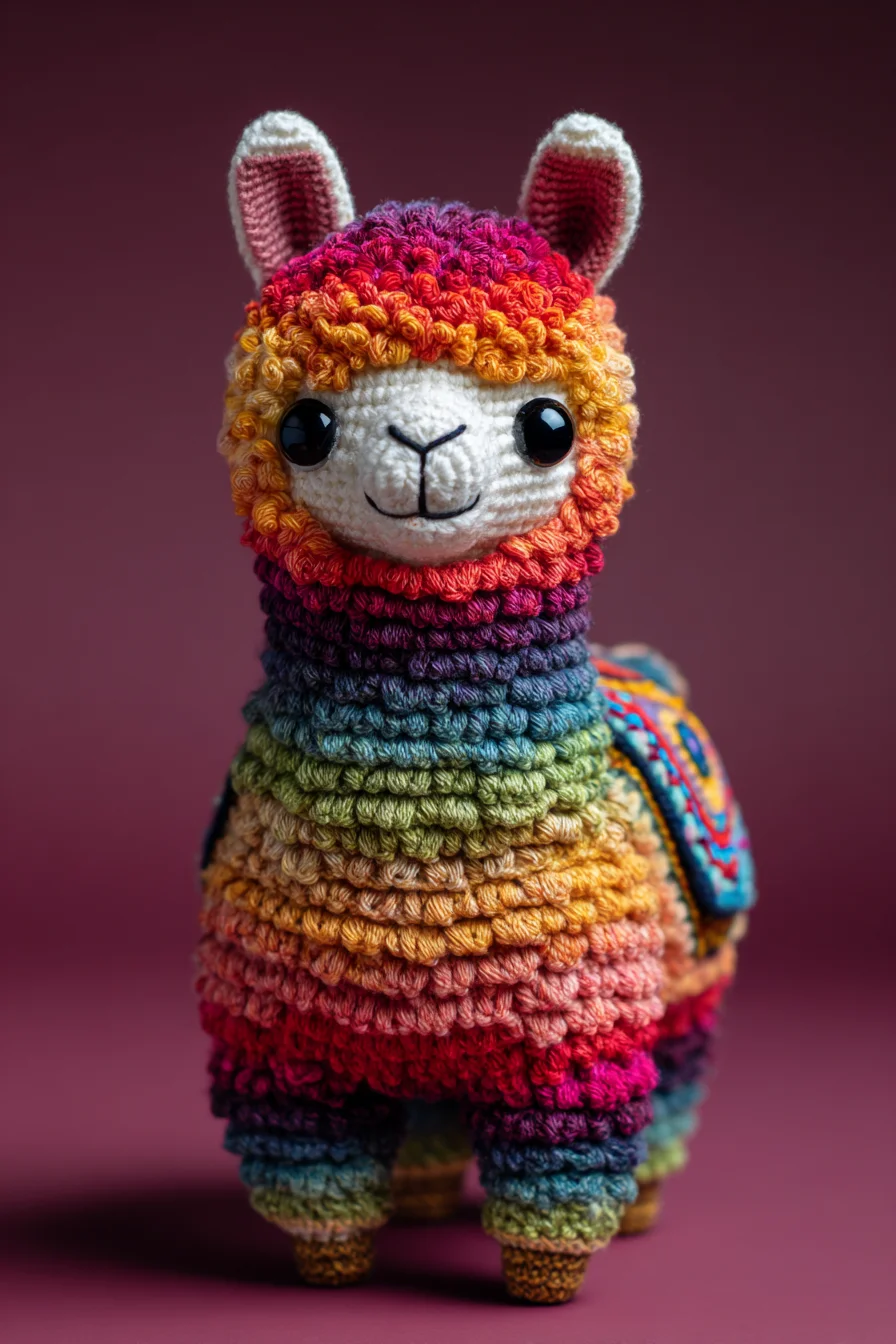 Amigurumi Rainbow Llama Crochet Pattern — Cute Crochet Llama Toy