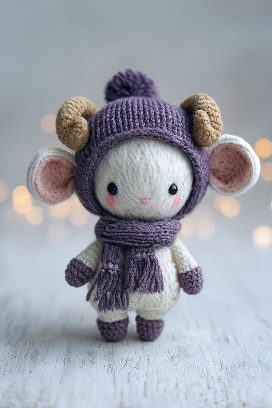 Amigurumi Ram with Hat & Scarf — Crochet Pattern for Cozy Plush