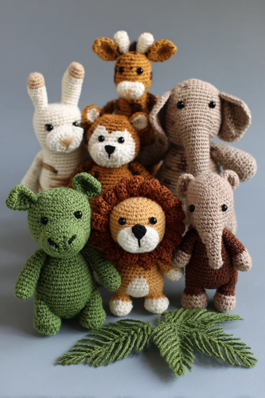 Amigurumi Safari Animals Crochet Pattern — Lion, Elephant, Giraffe & Friends