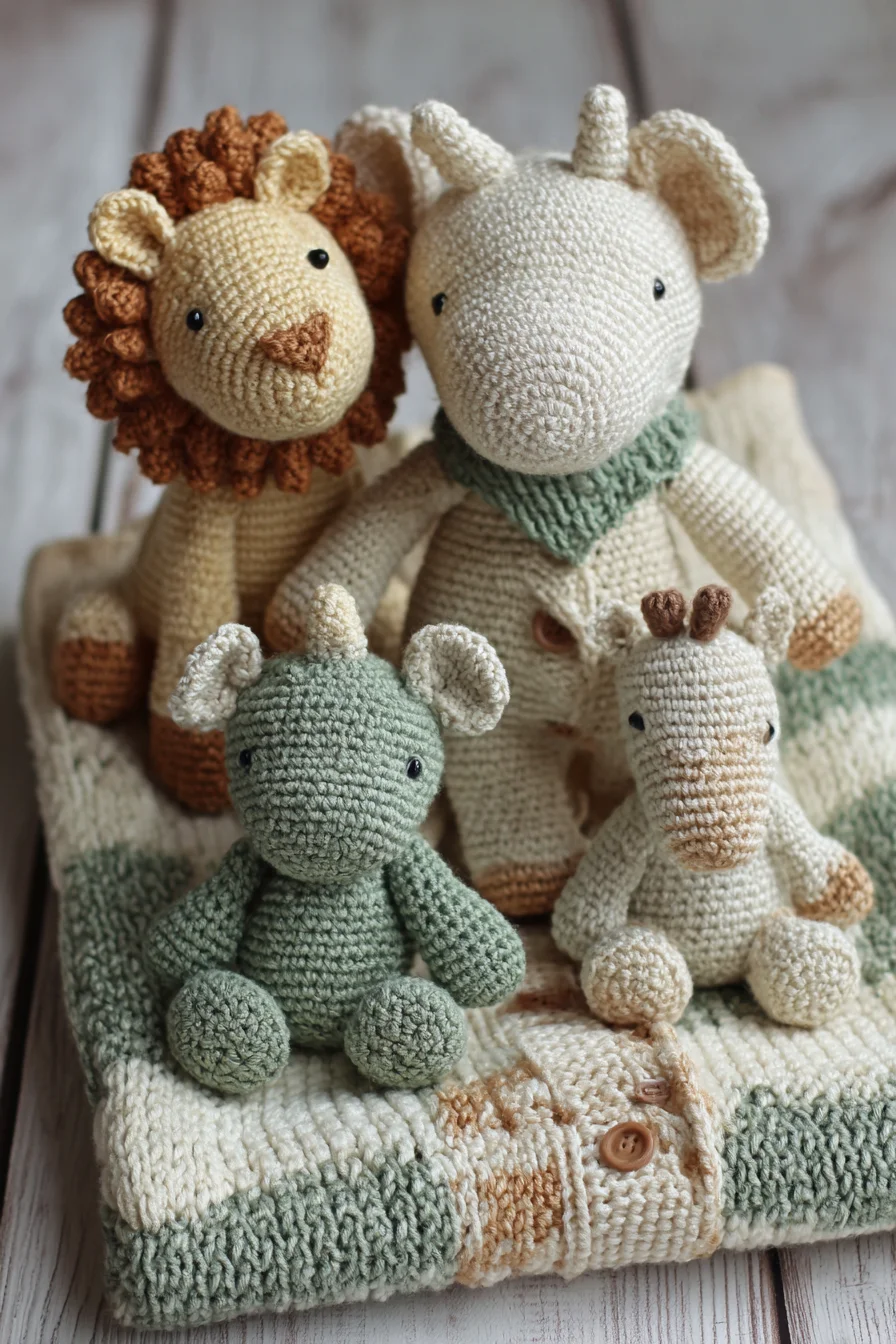 Amigurumi Safari Crochet: Lion, Rhino, Giraffe & Baby Toy Patterns